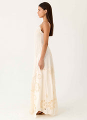Fabienne Maxi Dress - Ivory Broderie Spliced