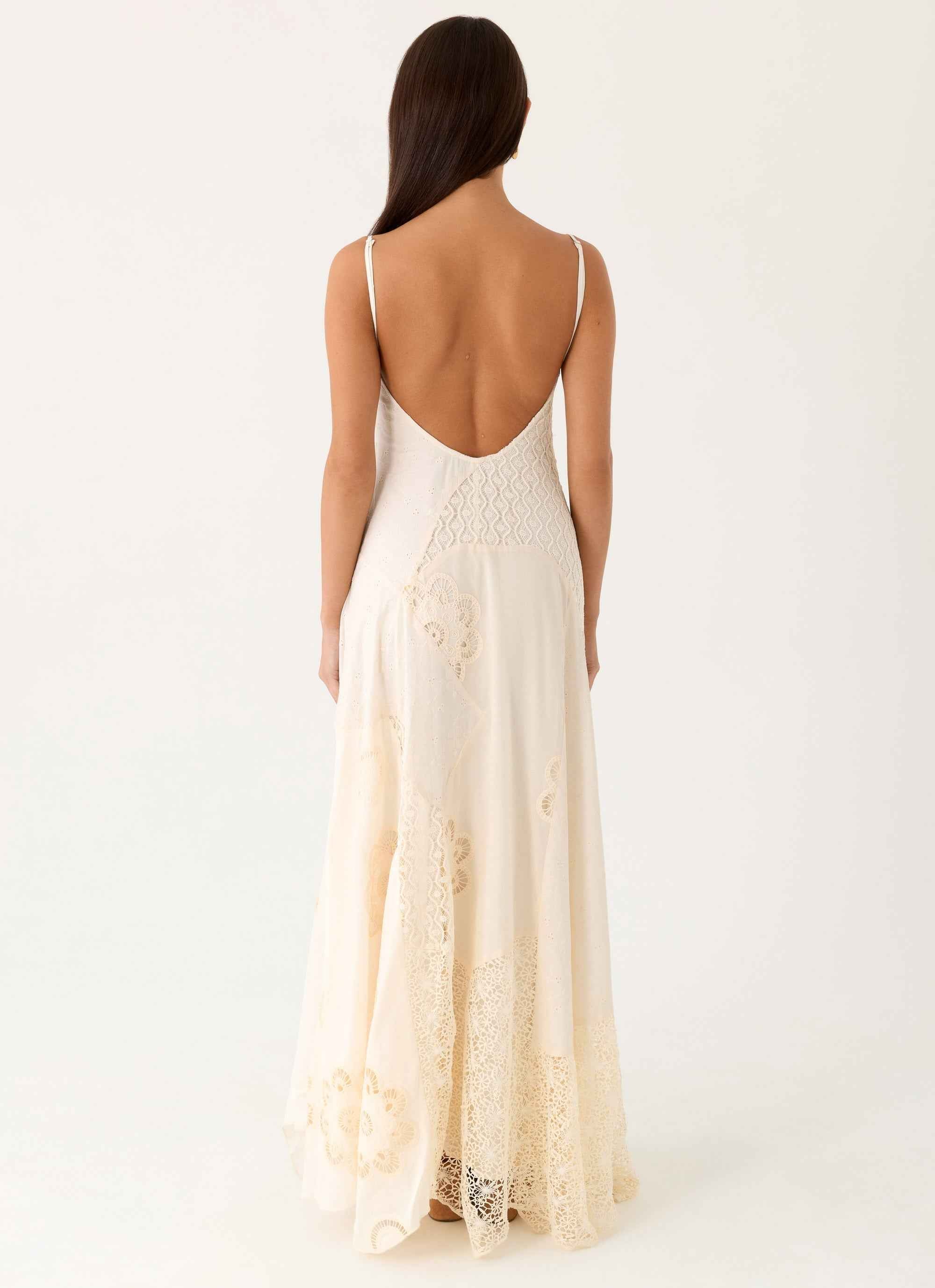 Fabienne Maxi Dress - Ivory Broderie Spliced