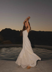 Fabienne Maxi Dress - Ivory Broderie Spliced