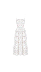 Serena White Floral Midi Dress