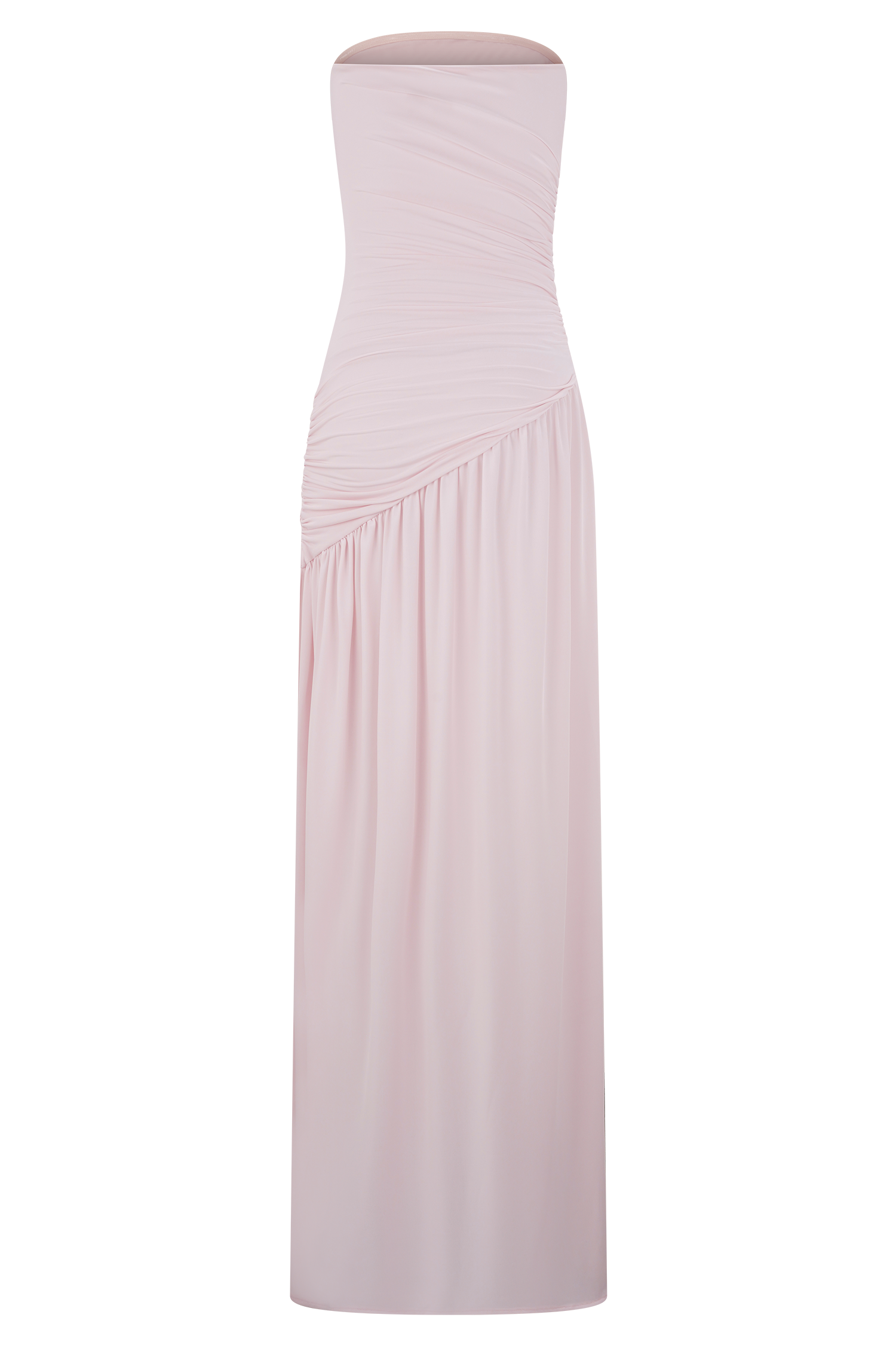 Cornelia Pale Pink Strapless Maxi Dress