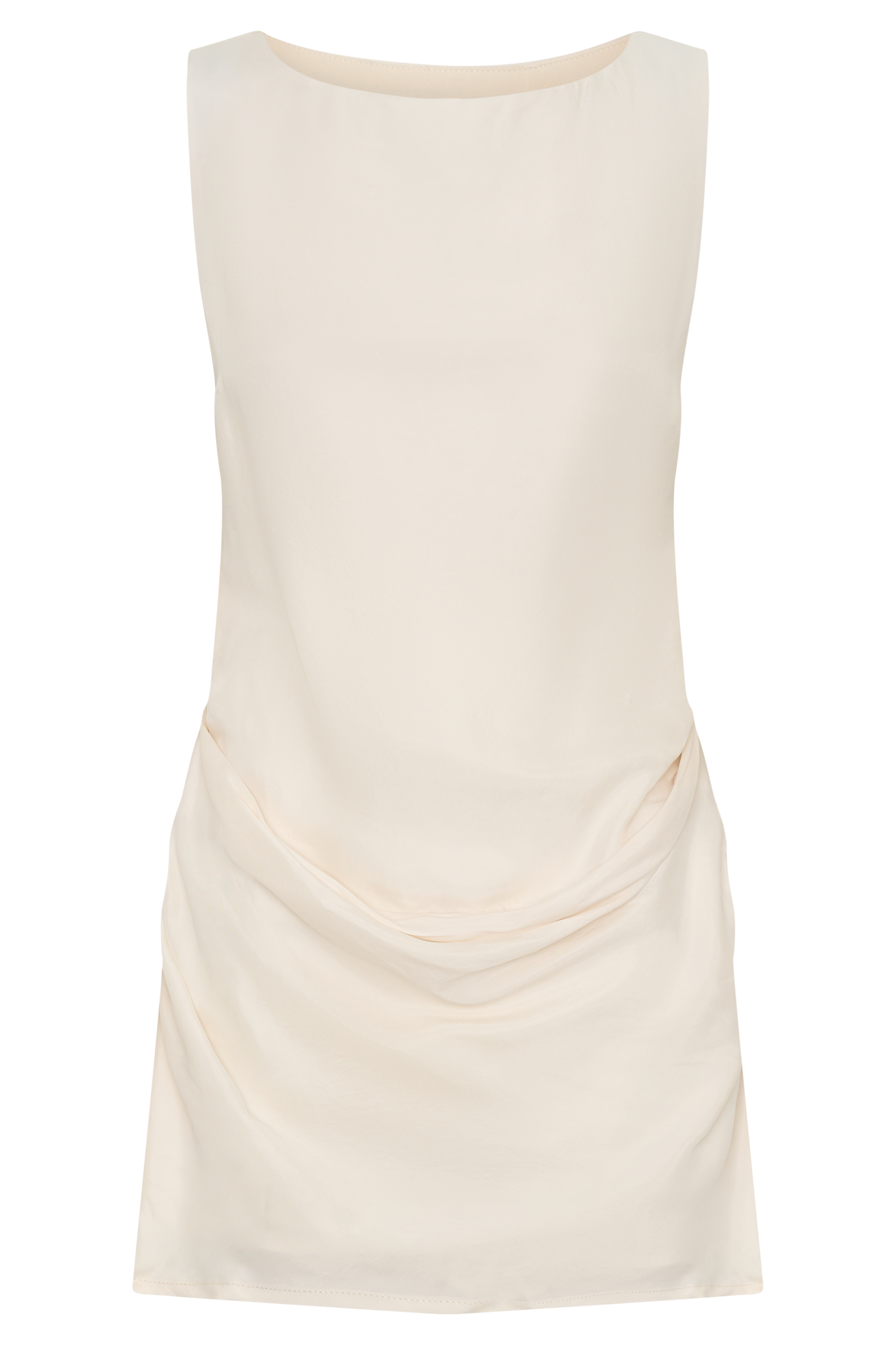 Bexley Ivory Draped Mini Dress
