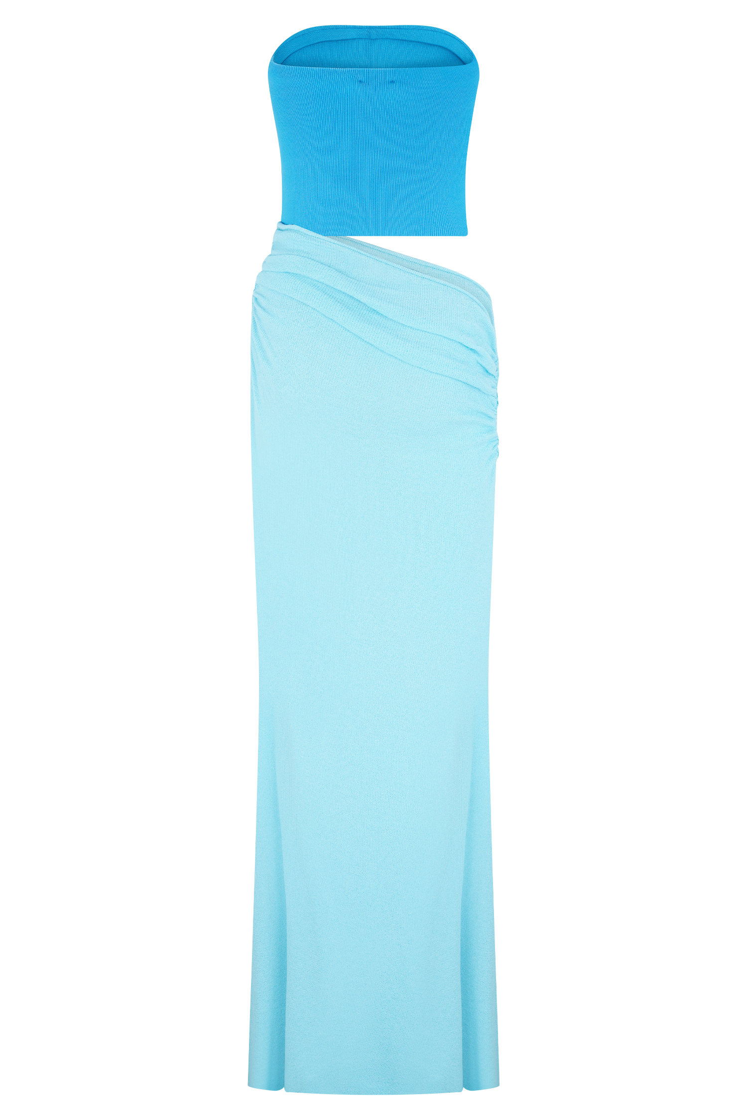 Cyan Blue Jasiel Knit Maxi Dress
