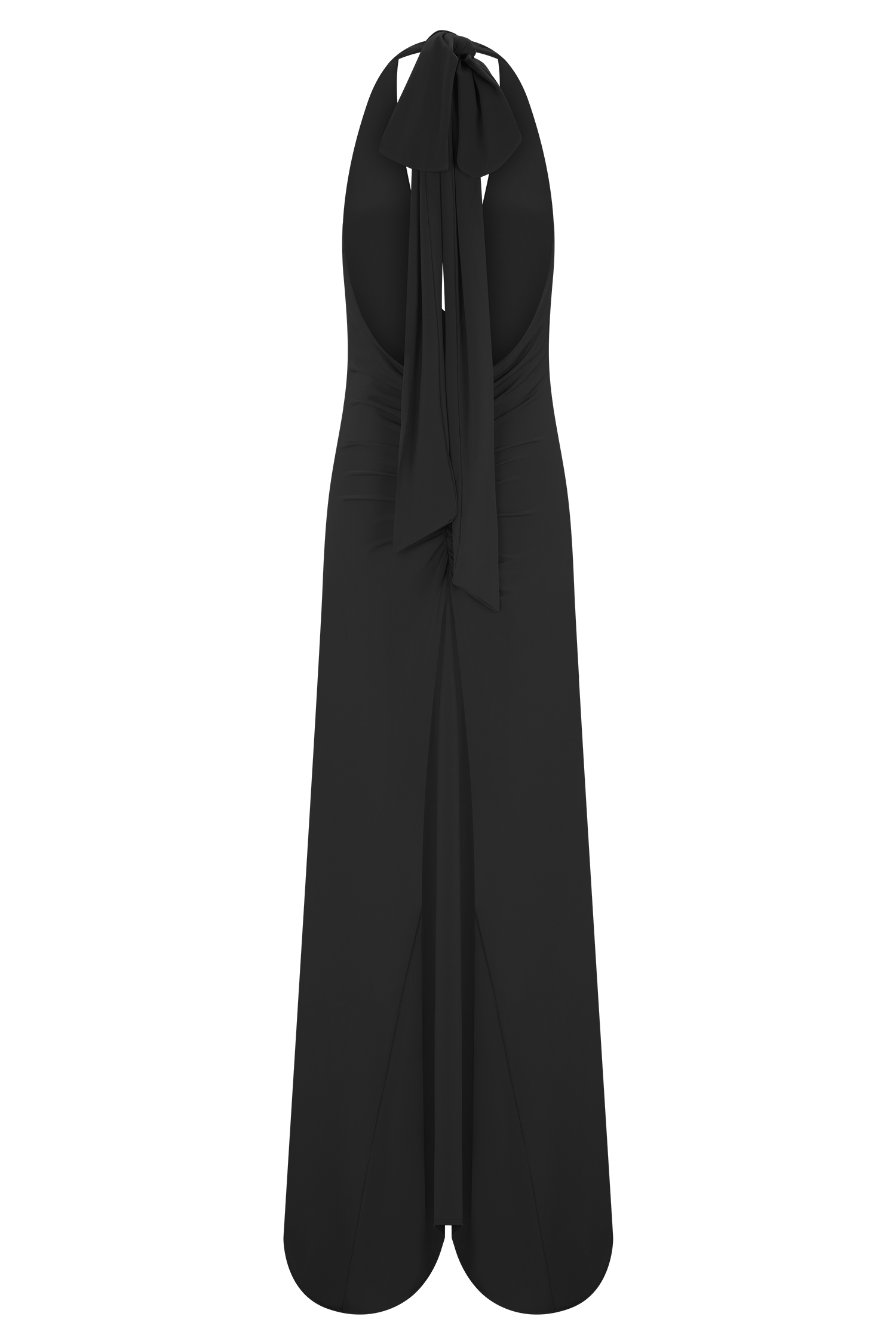 Juliet Black Slinky Maxi Dress with Scarf