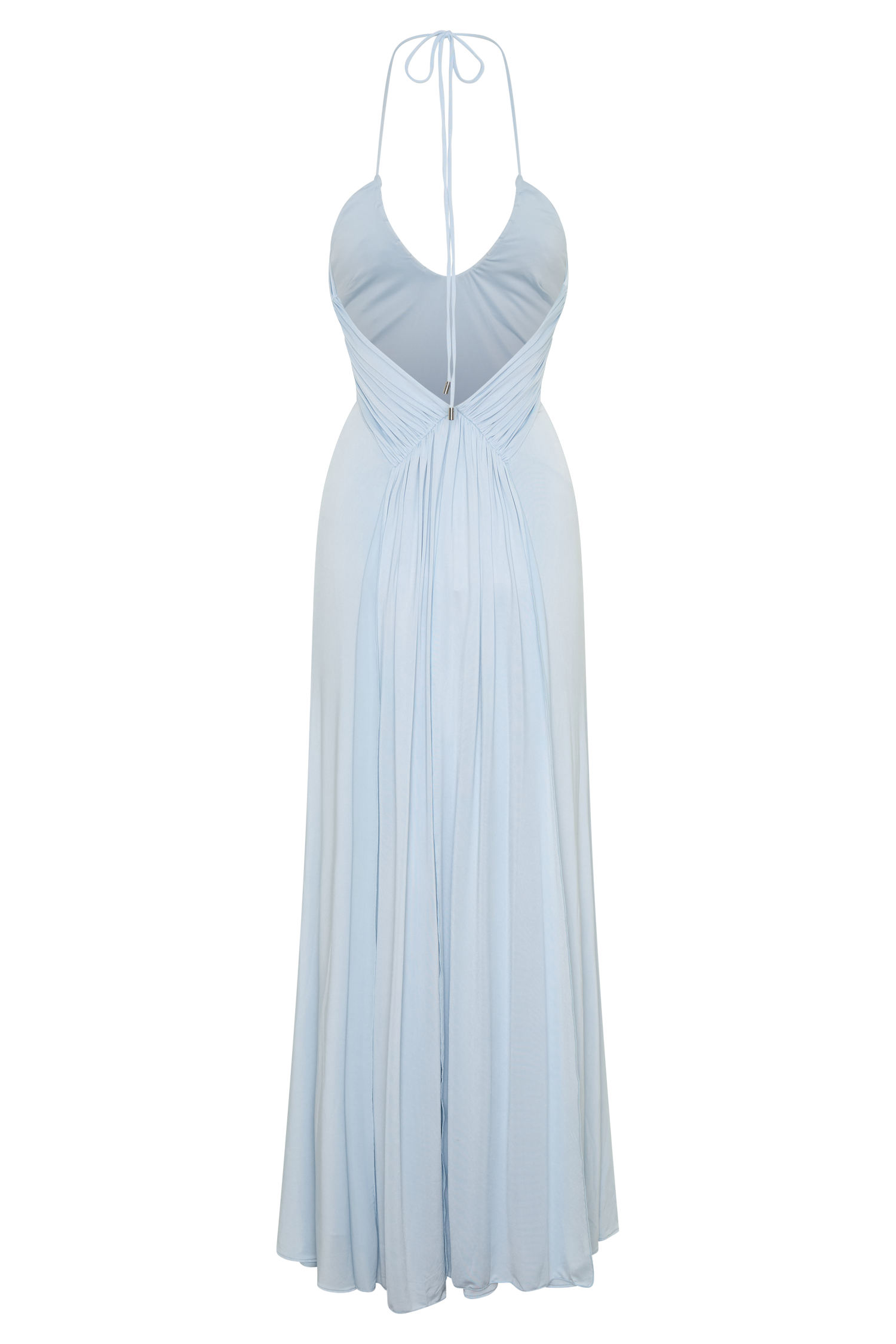 Maely Pale Blue Gathered Maxi Dress