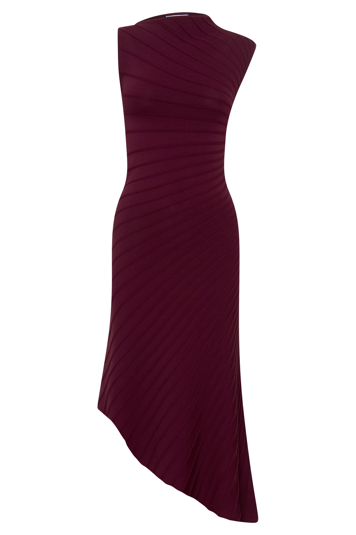 Milasandra Plum Pleated Midi Dress