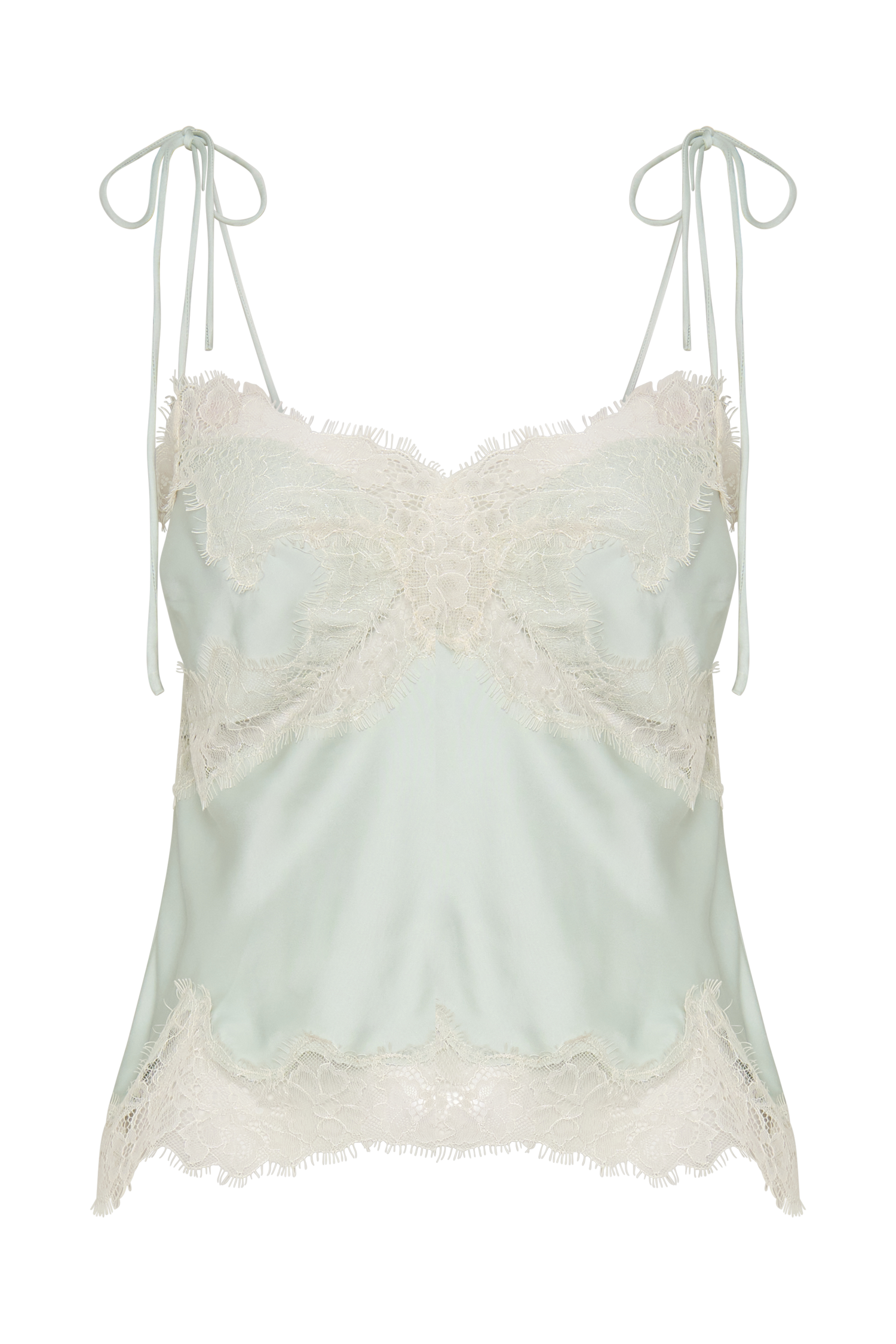 Nina Sage Satin Lace Camisole