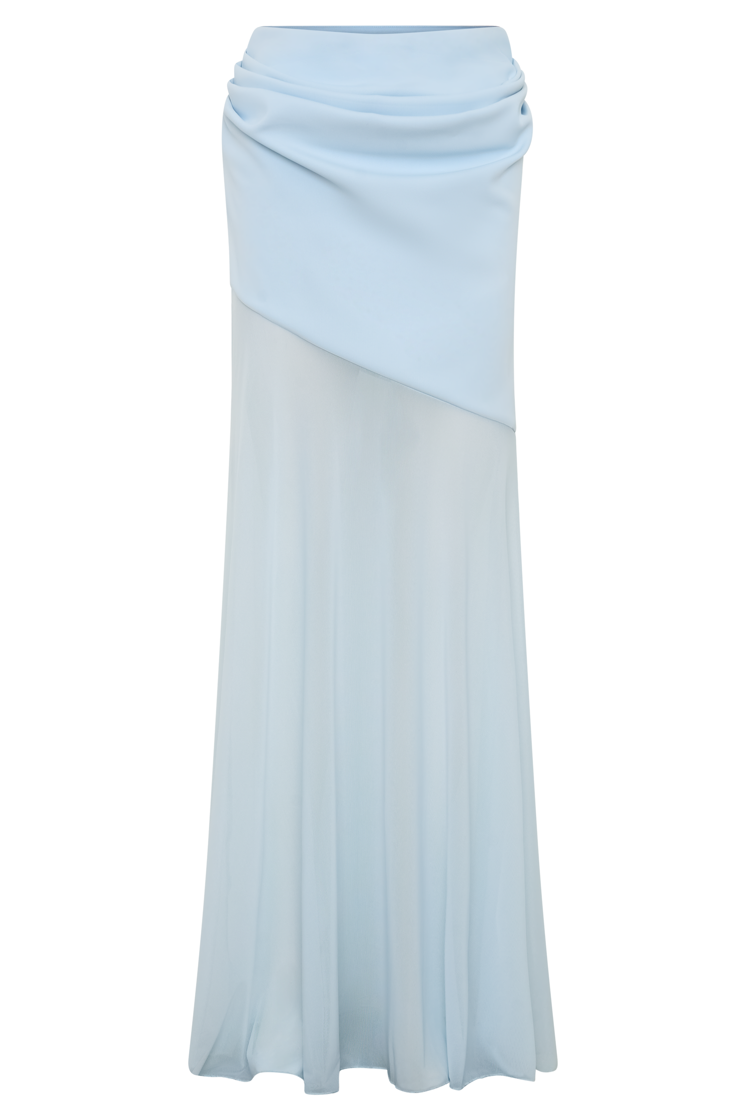 Portia Pale Blue Maxi Skirt