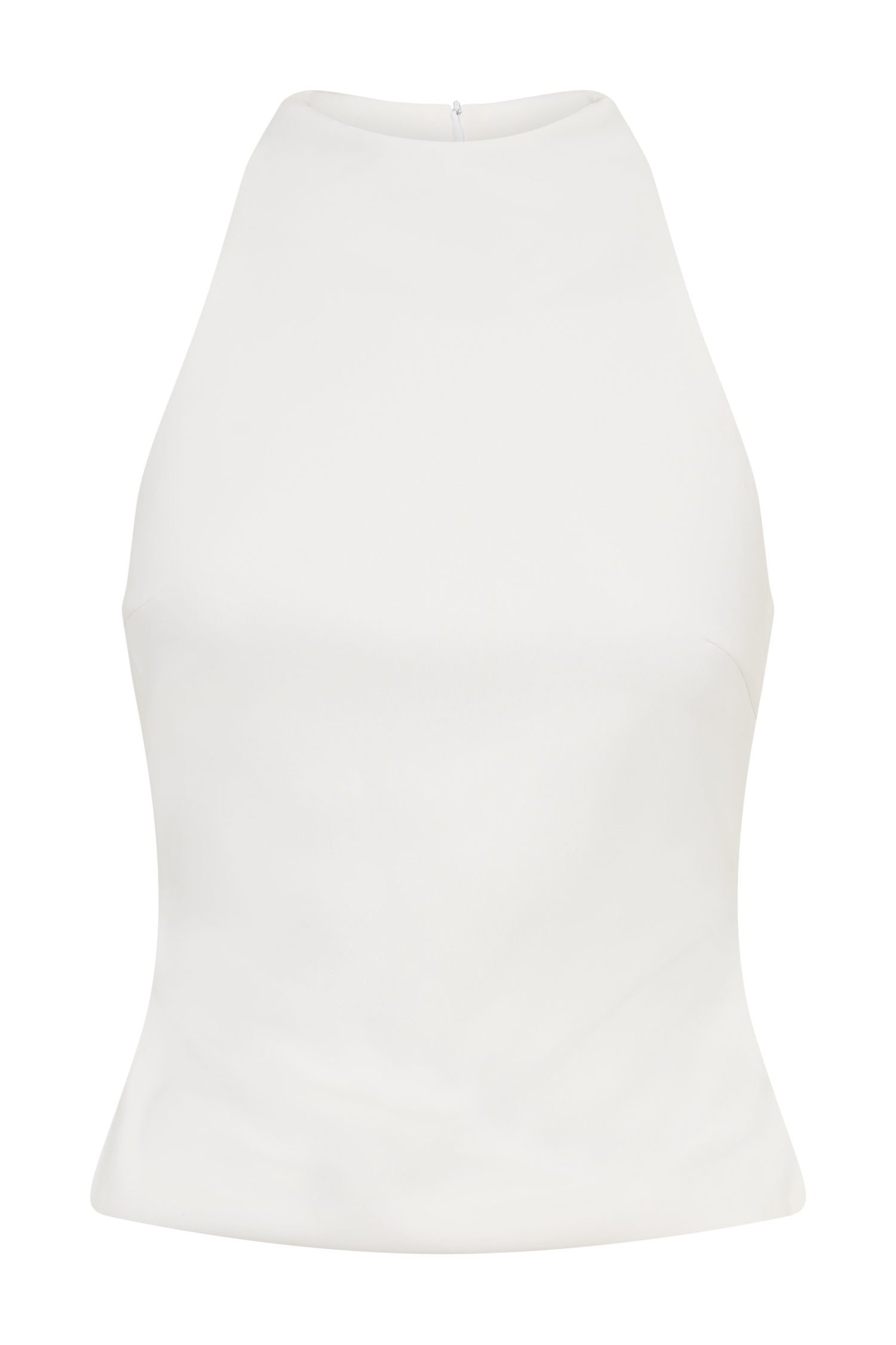 Portia White Scuba Sleeveless Top