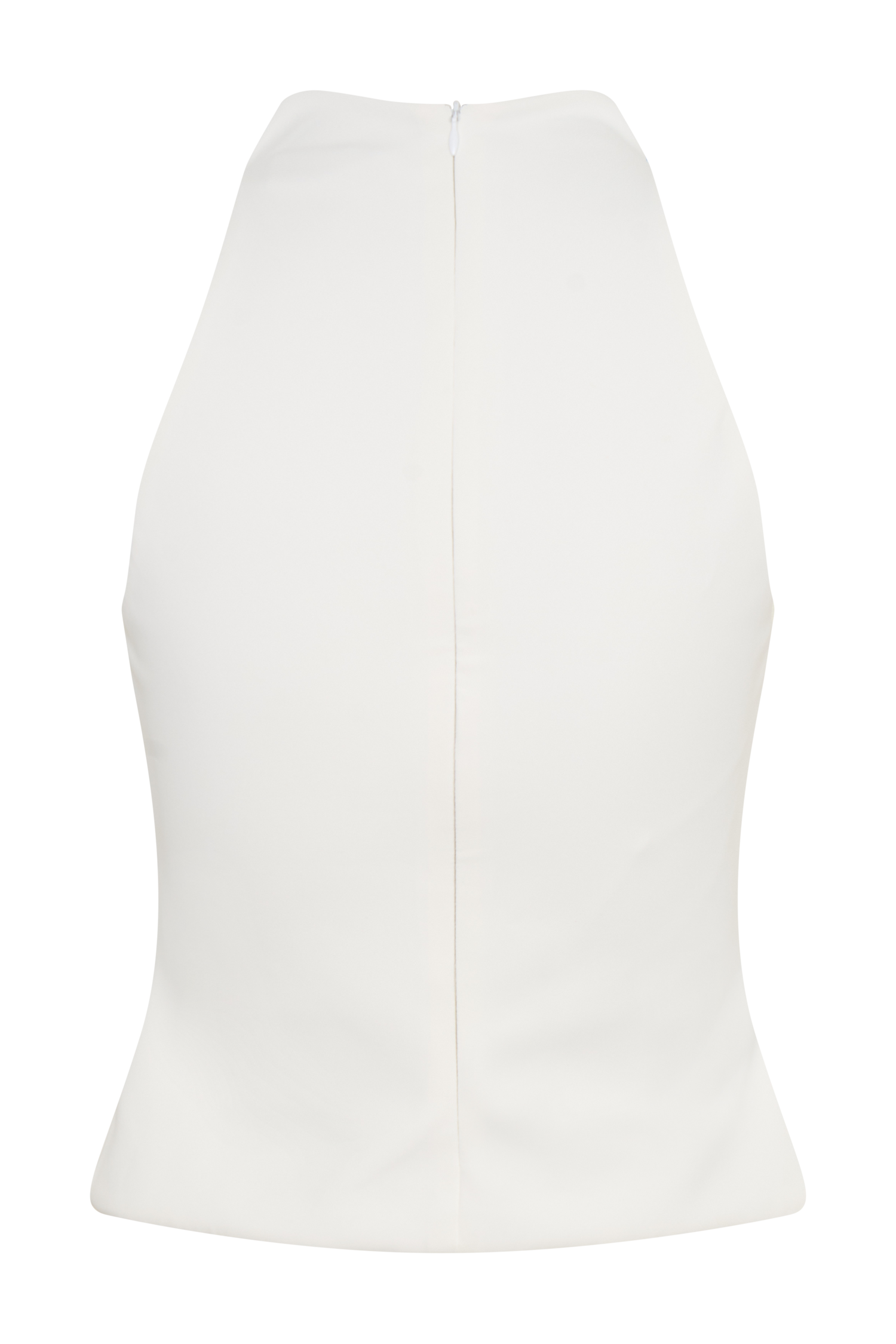 Portia White Scuba Sleeveless Top