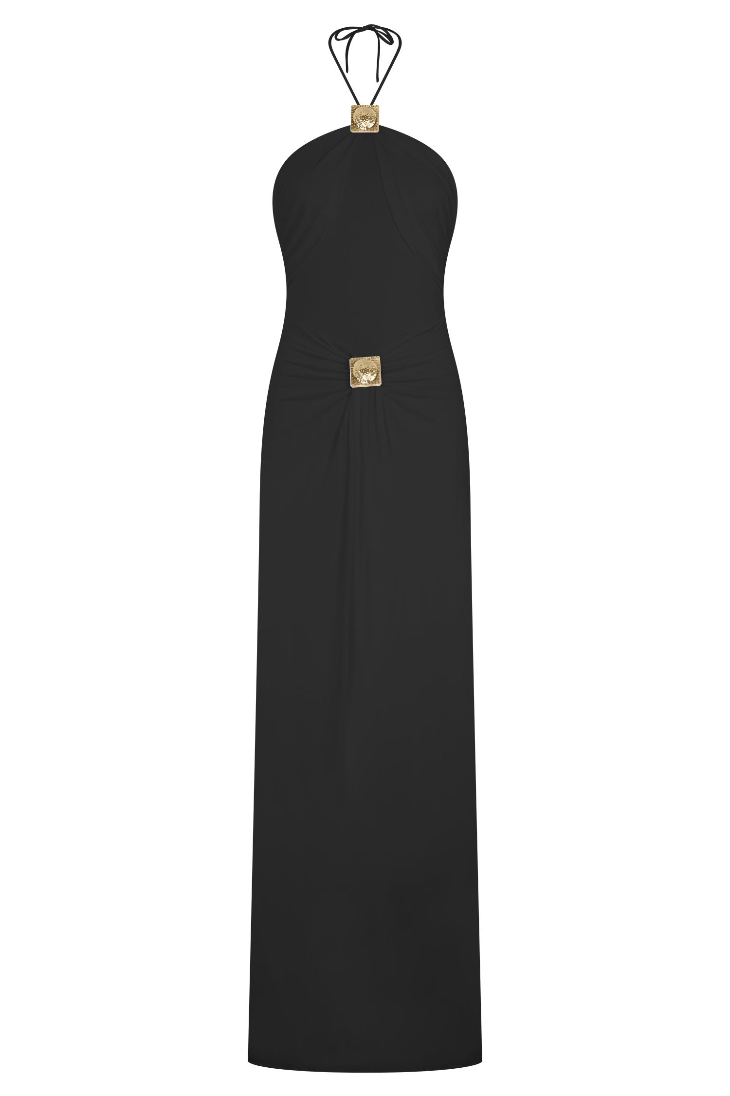 Quincy Black Halter Maxi Dress