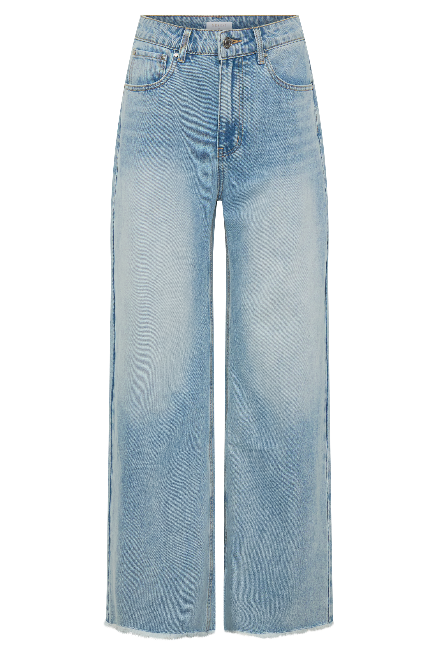 Cornelia Washed Light Blue Straight Leg Jeans