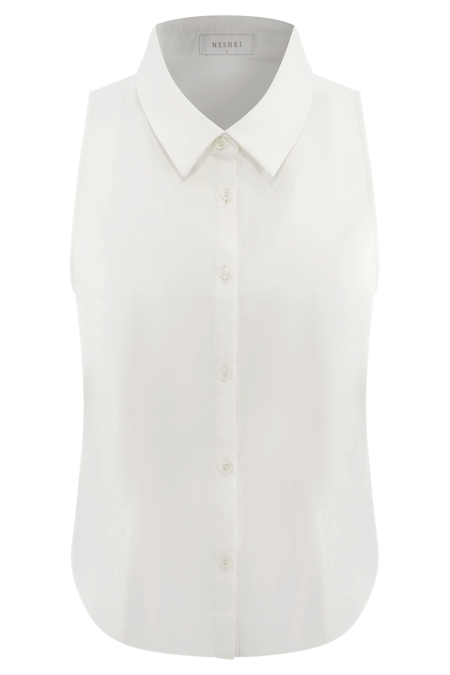 Selene White Sleeveless Halter Top