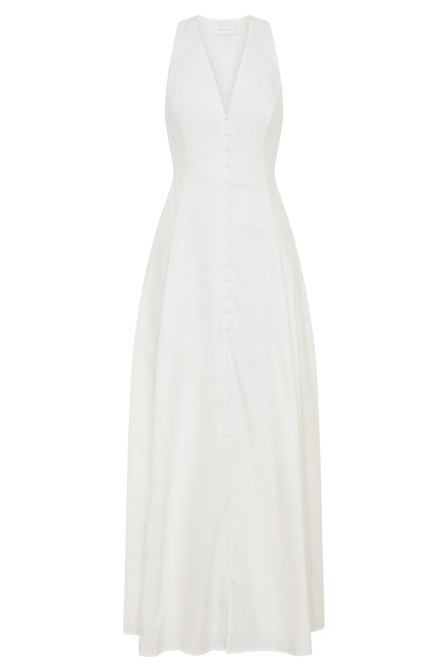 Cornelia Button Down Maxi Dress - White