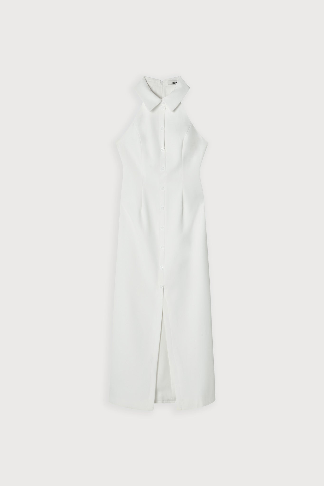 Sharp Collar Button Down Maxi Summer Dress - Blue
