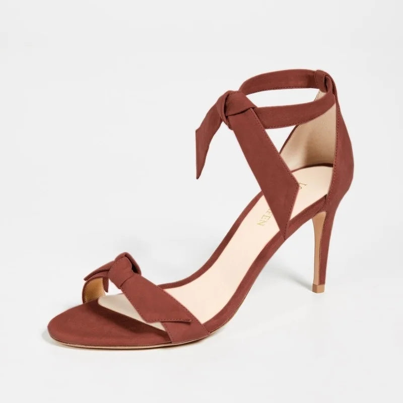 Open Toe Bow Ankle Strap Women Sandals