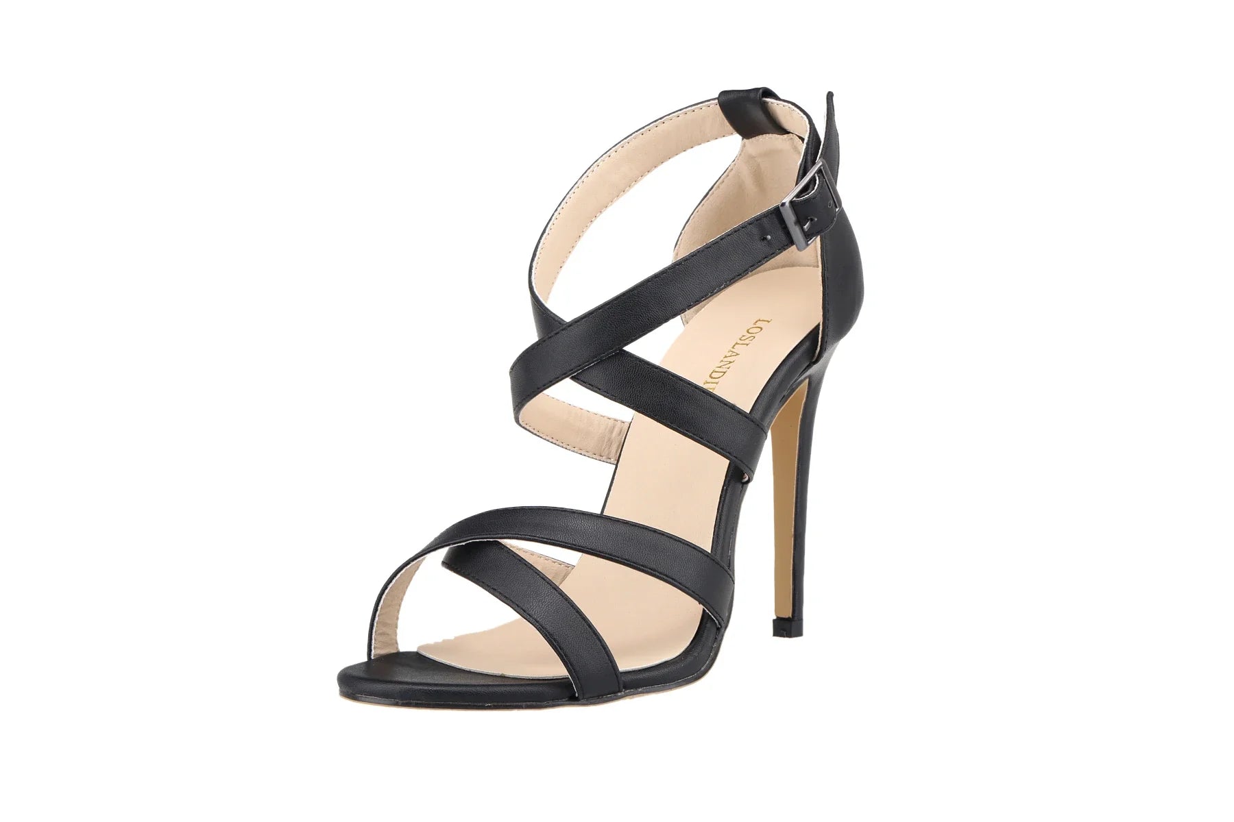 Open Toe High Heels Shoes Ladies Matte Leather Pumps
