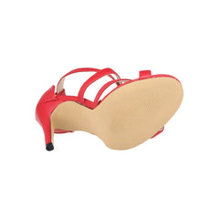 Open Toe High Heels Shoes Ladies Matte Leather Pumps