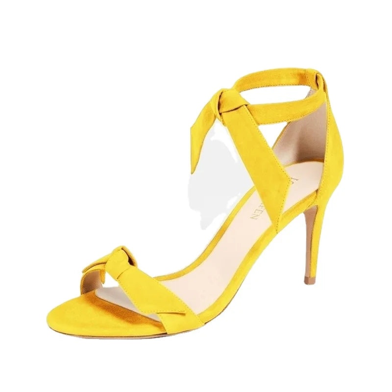 Open Toe Bow Ankle Strap Women Sandals