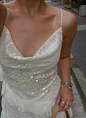 Women's Sleeveless Sequin Mini Summer Dress