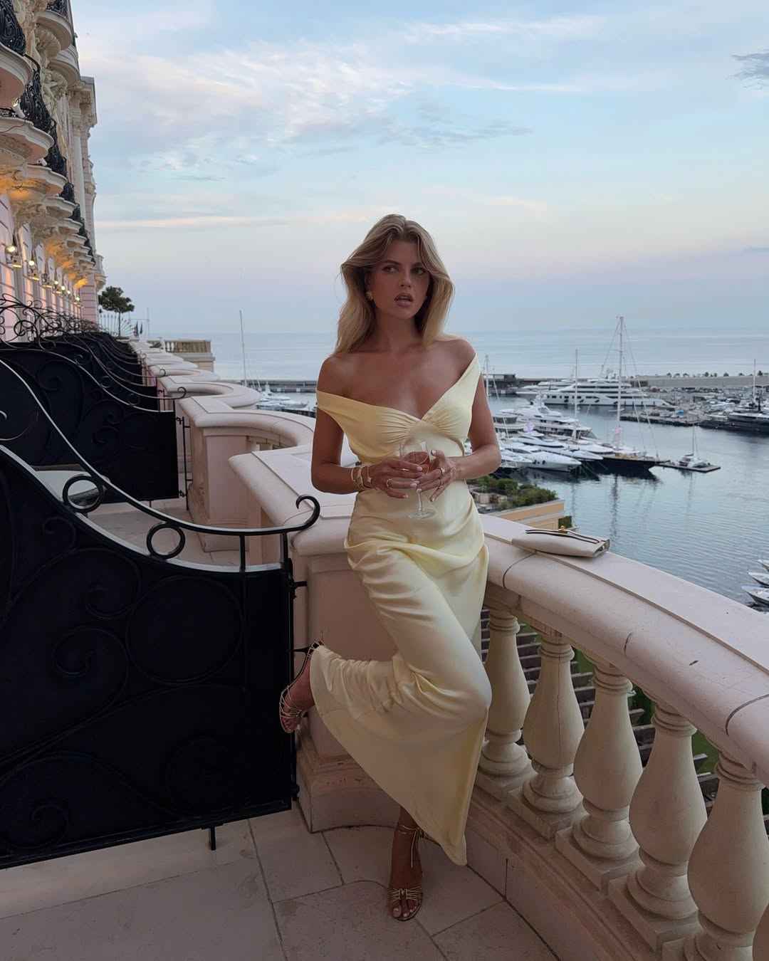 Women's Off-Shoulder Satin Maxi Wedding Guest Dress