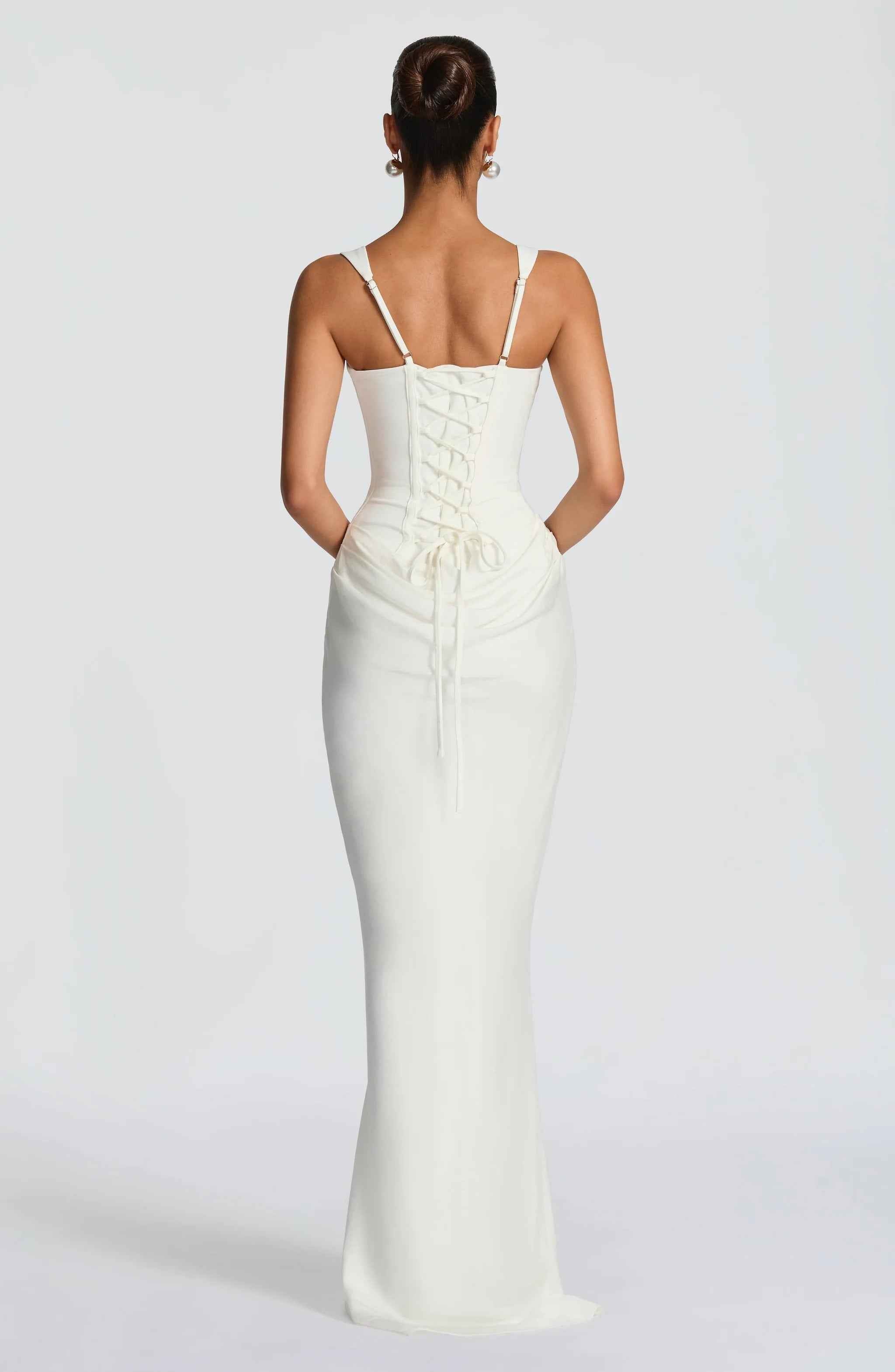 Women's Sleeveless Bodycon Corset Maxi Wedding Guest Dress