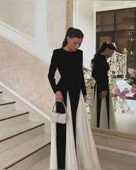 Women's Elegant Long-sleeve Pleated Maxi Dress