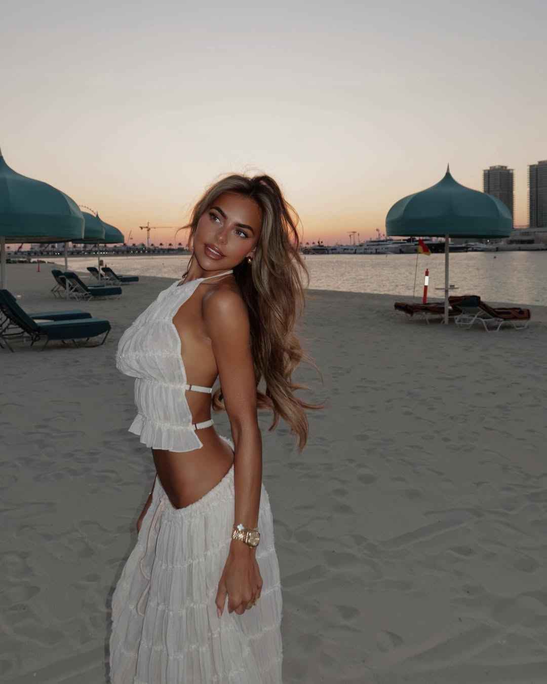 Women's Bohemian Ruffle Summer Vacation Two-Piece Set