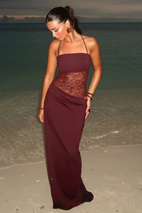 Women's Sleeveless Lace Maxi Summer Dress