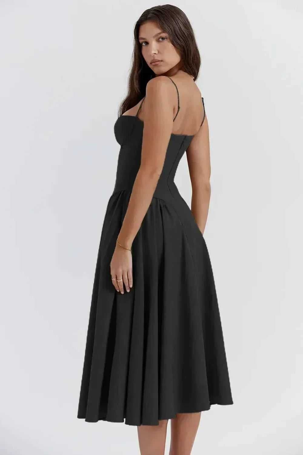 Women's Sleeveless Structured Midi Summer Dress