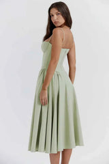 Women's Sleeveless Structured Midi Summer Dress
