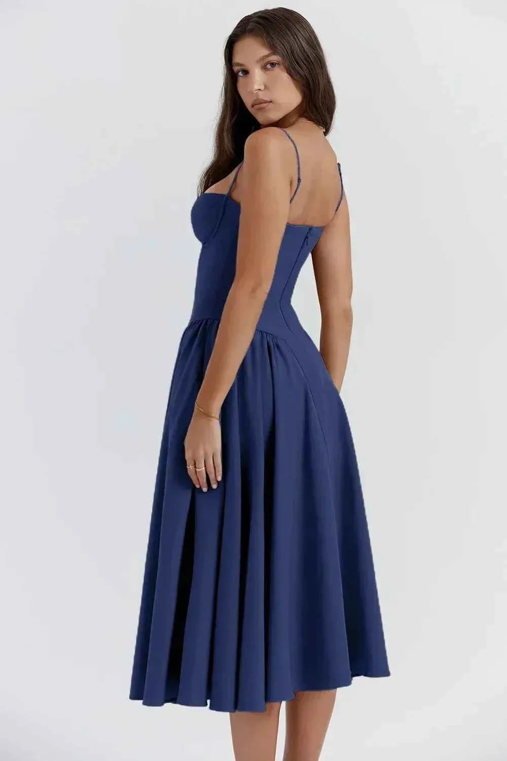 Women's Sleeveless Structured Midi Summer Dress