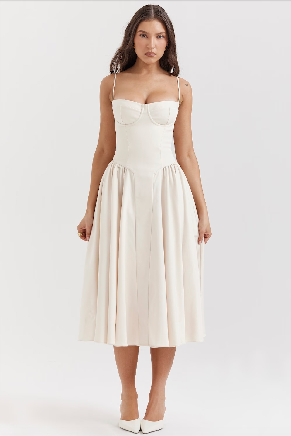 Women's Sleeveless Structured Midi Summer Dress