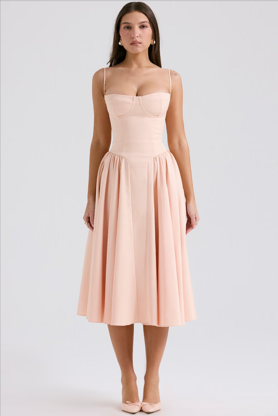 Women's Sleeveless Structured Midi Summer Dress