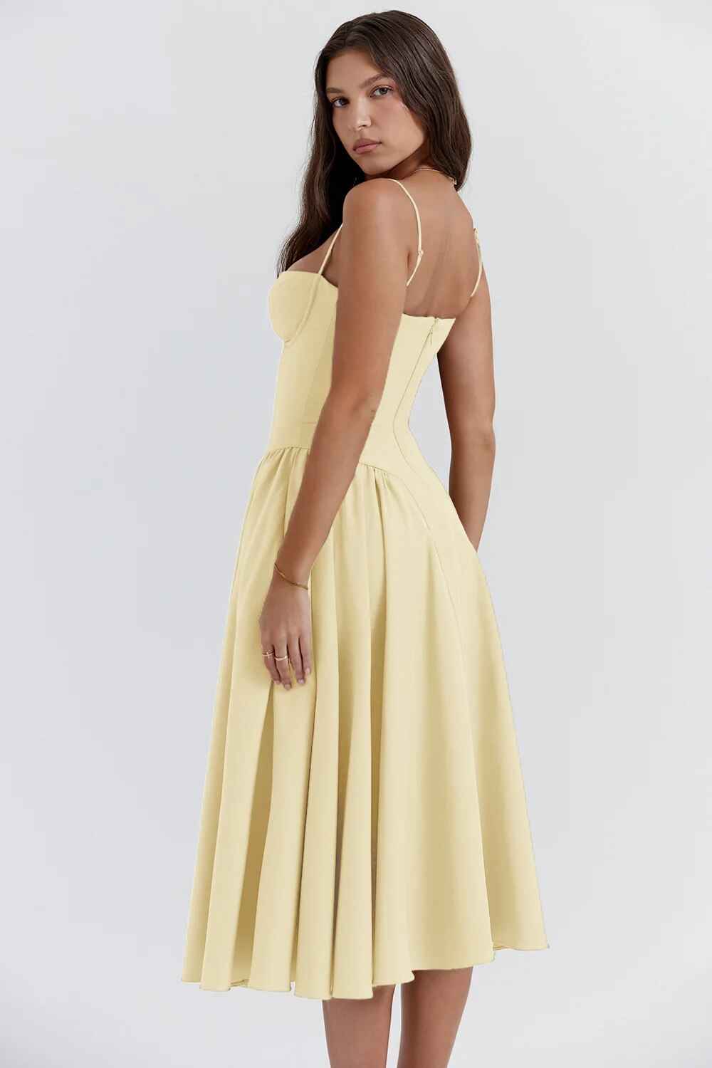 Women's Sleeveless Structured Midi Summer Dress