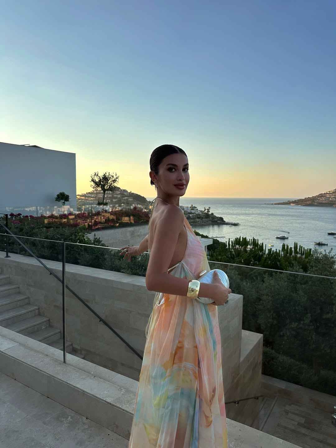 Women's Printed Halter Maxi Summer Wedding Guest Dress