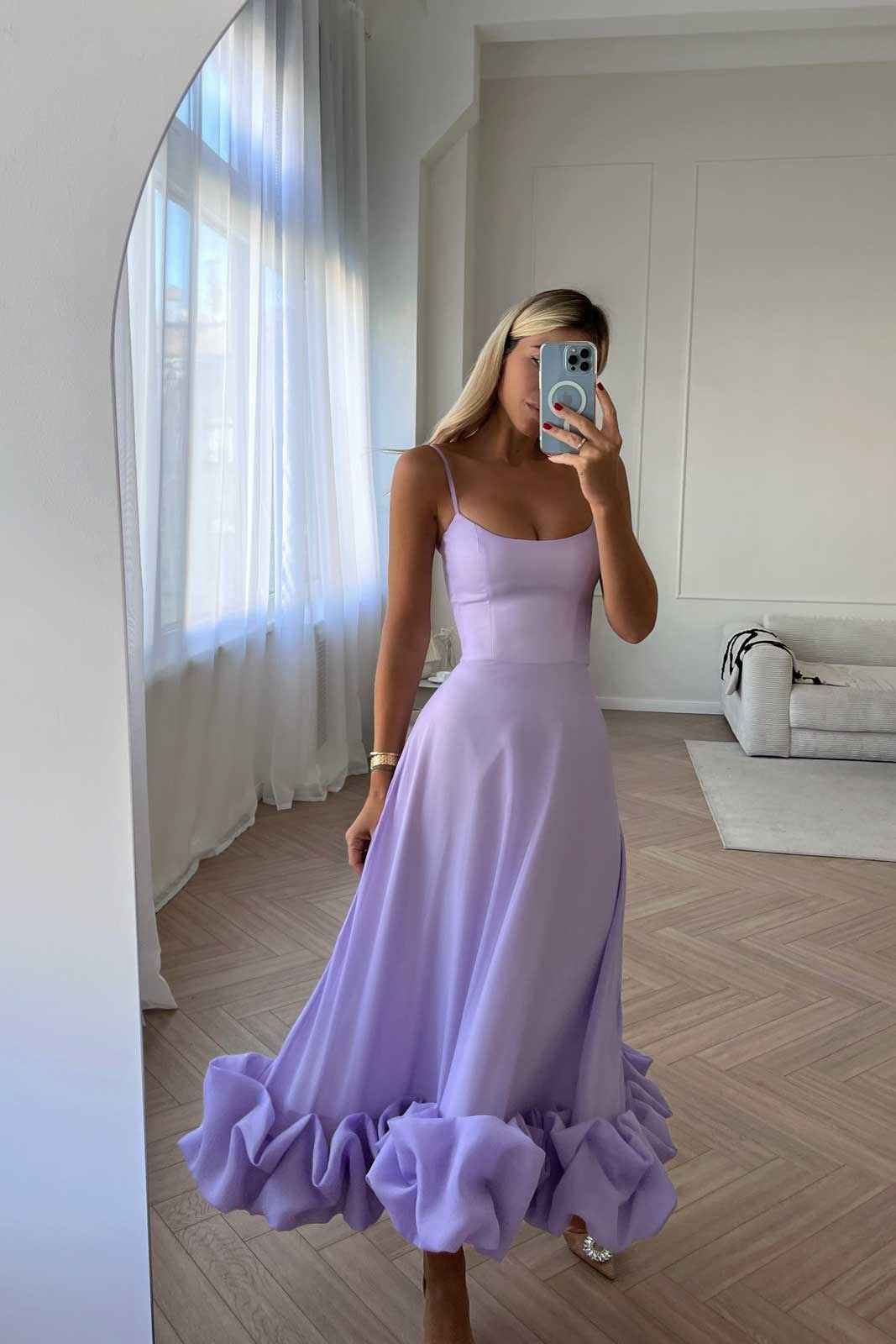 Women's Sleeveless Twirl Midi Prom Dress