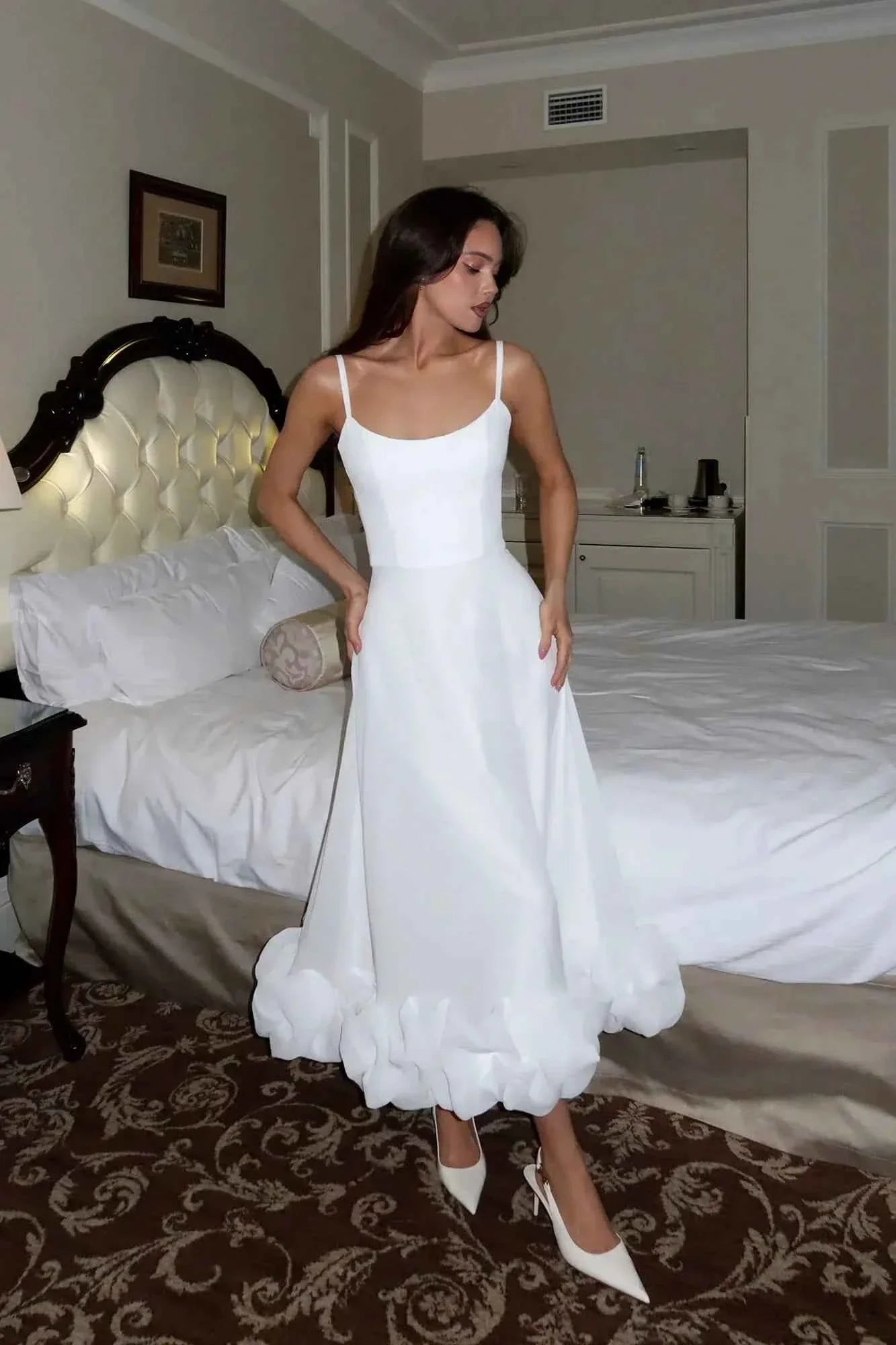 Women's Sleeveless Twirl Midi Prom Dress