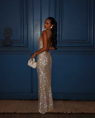 Women's Radiant Sequin Maxi Prom Dress