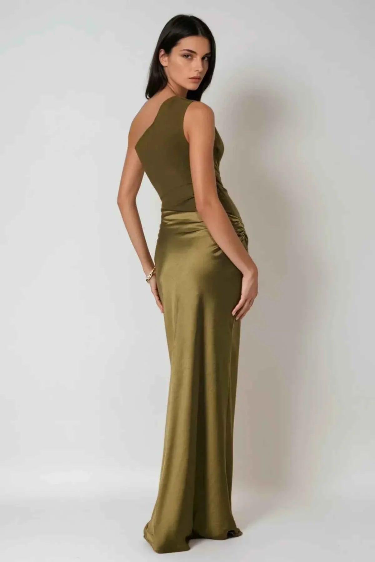 Women's Elegant One Shoulder Maxi Wedding Guest Dress