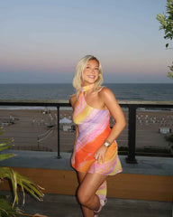 Women's One-Shoulder Satin Mini Summer Dress