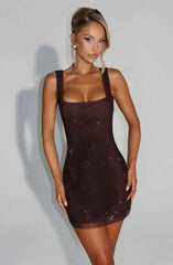Women's Sleeveless Sparkly Mini Dress