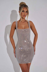 Women's Sleeveless Sparkly Mini Dress