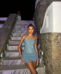 Women's Sequin Glitter Two-Piece Denim Set