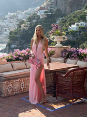 Women's Halter Backless Maxi Summer Dress