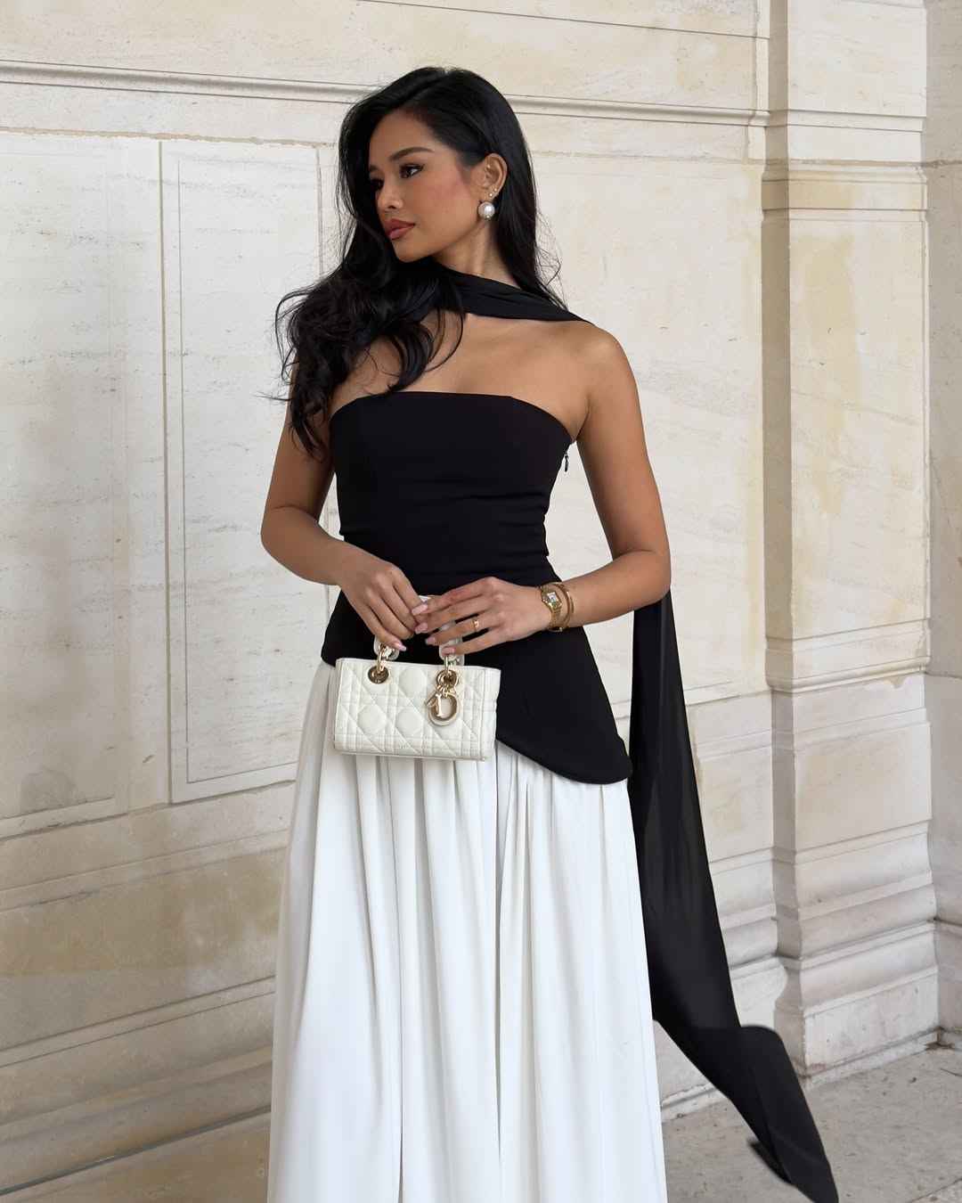 Women's Strapless Maxi Wedding Guest Dress with Scarf