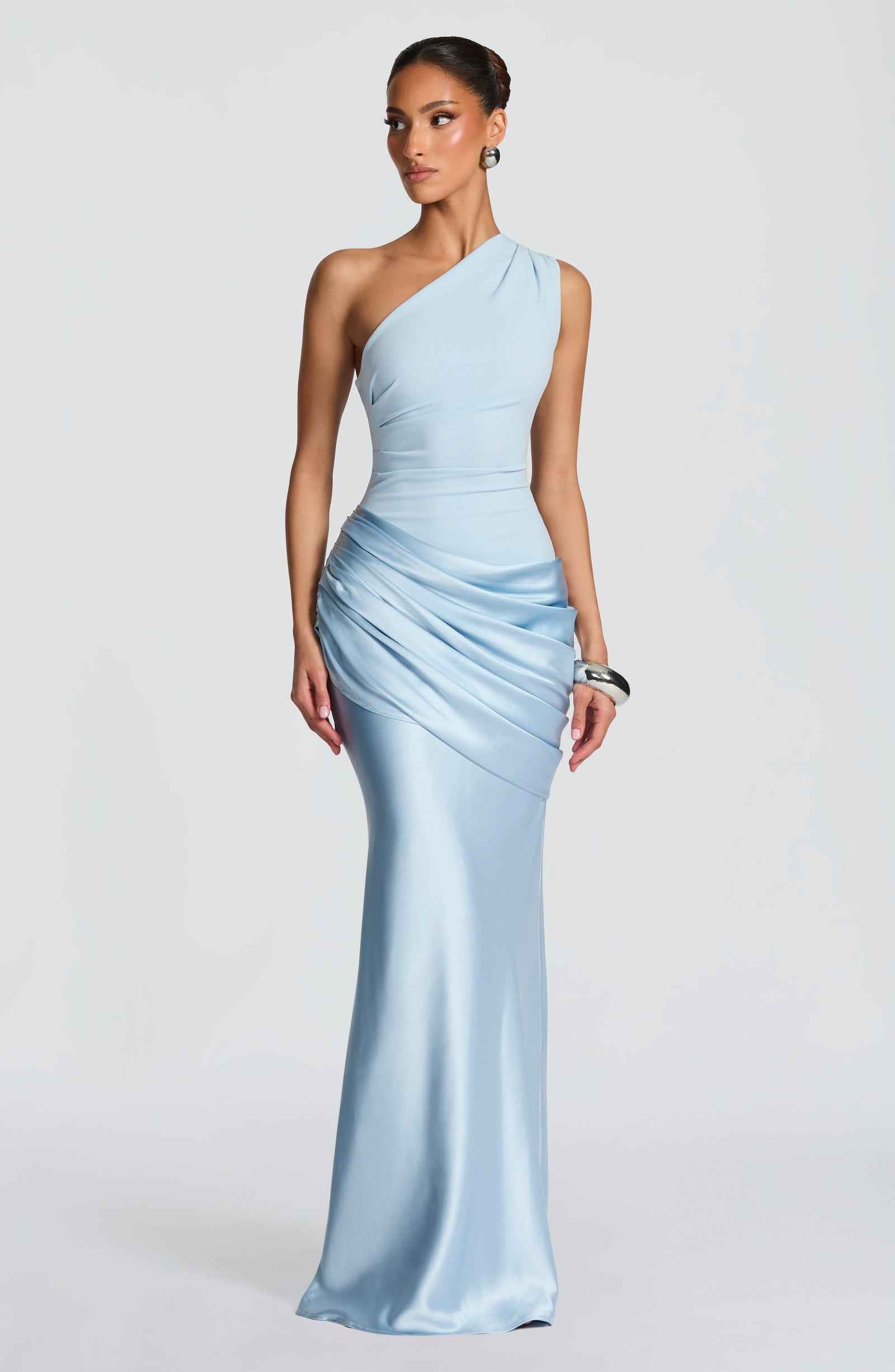 Women's One-Shoulder Maxi Wedding Guest Dress