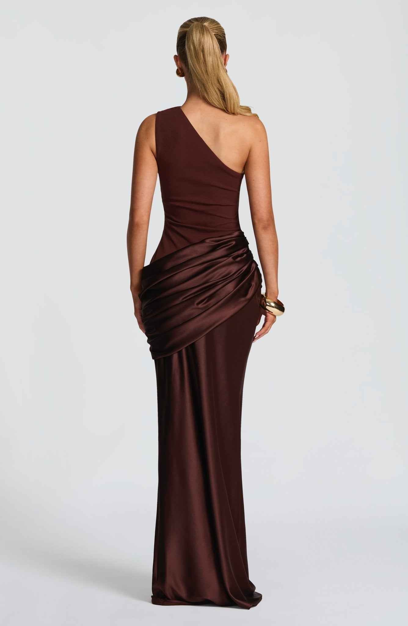 Women's One-Shoulder Maxi Wedding Guest Dress