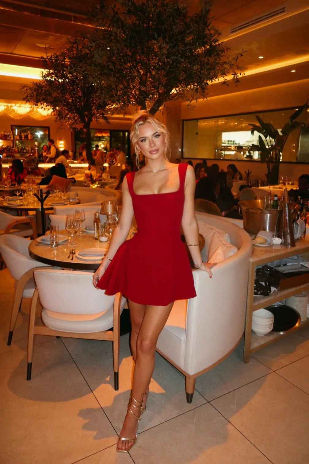 Women's Sleeveless Skater Mini Dress