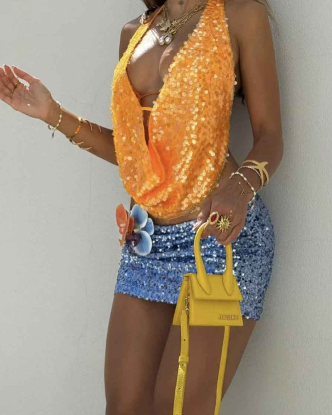Women's Sleeveless Sequin Festival Party Top